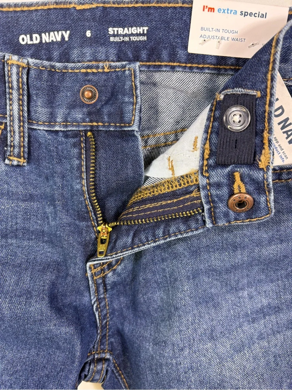 NWT Old Navy Boys Straight Fit Dark Blue Jeans